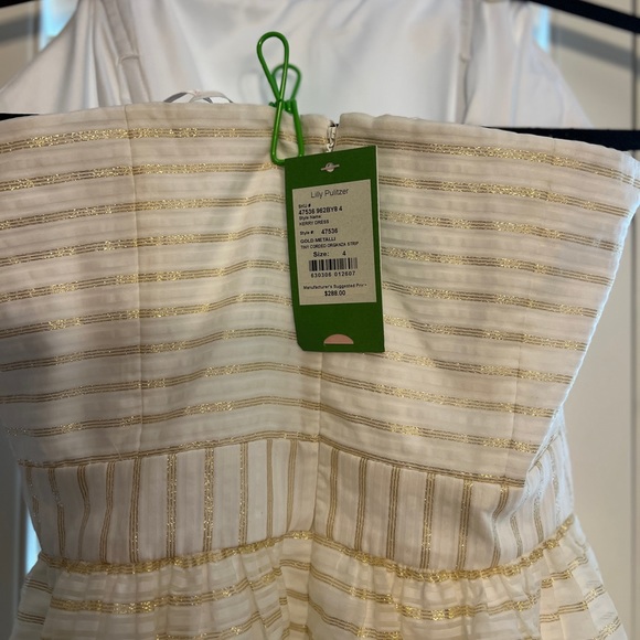 NWT Lilly Pulitzer Metallic Kerry Dress Size 4 - Picture 5 of 5